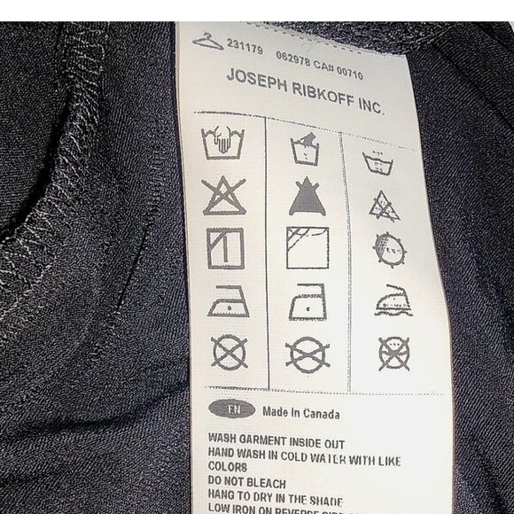 Joseph Ribkoff Black Sleeveless Jersey Midi Dress Draped Sides - Picture 6 of 7